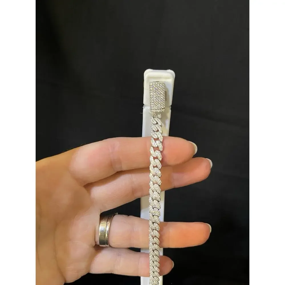 Cuban Link NEW Silver 925 6mm Moissanite 4.0ctw 7